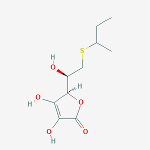 (5R)-5-[(1R)-2-(Butan-2-ylsulfanyl)-1-hydroxyethyl]-3,4-dihydroxy-2,5-dihydrofuran-2-one