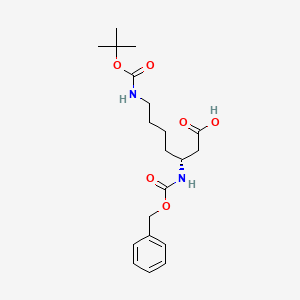 (R)-3-(((Benzyloxy)carbonyl)amino)-7-((tert-butoxycarbonyl)amino)heptanoicacid