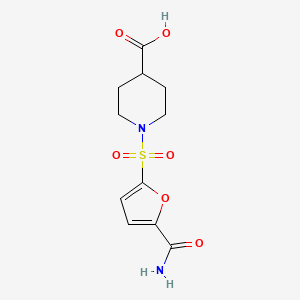 1-{[5-(Aminocarbonyl)-2-furyl]sulfonyl}piperidine-4-carboxylic acid