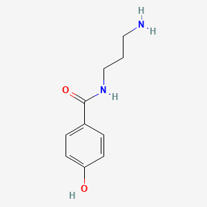 molecular formula C10H14N2O2 B15253846 N-(3-aminopropyl)-4-hydroxybenzamide 