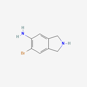 molecular formula C8H9BrN2 B1525386 6-溴-2,3-二氢-1H-异吲哚-5-胺 CAS No. 1306603-70-2