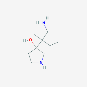 3-(1-Amino-2-methylbutan-2-yl)pyrrolidin-3-ol