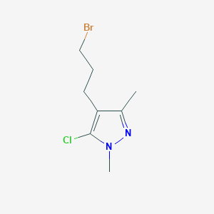 4-(3-bromopropyl)-5-chloro-1,3-dimethyl-1H-pyrazole