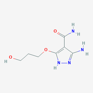 5-amino-3-(3-hydroxypropoxy)-1H-pyrazole-4-carboxamide