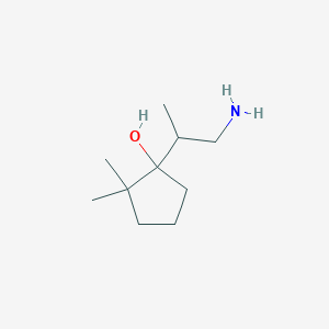 1-(1-Aminopropan-2-yl)-2,2-dimethylcyclopentan-1-ol