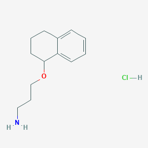 molecular formula C13H20ClNO B1525398 1-(3-Aminopropoxy)-1,2,3,4-tetrahydronaphthalene hydrochloride CAS No. 1306603-80-4