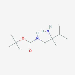 B1525400 tert-butyl N-(2-amino-2,3-dimethylbutyl)carbamate CAS No. 1306605-62-8
