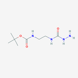 molecular formula C8H18N4O3 B1525401 tert-butyl N-{2-[(hydrazinecarbonyl)amino]ethyl}carbamate CAS No. 1311314-62-1
