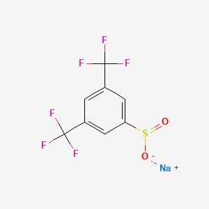 molecular formula C8H3F6NaO2S B15254024 3,5-Bis(trifluoromethyl)benzenesulfinic acid sodium salt 