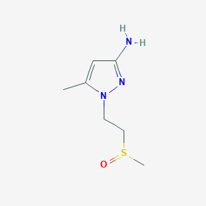 molecular formula C7H13N3OS B15254035 1-(2-Methanesulfinylethyl)-5-methyl-1H-pyrazol-3-amine 