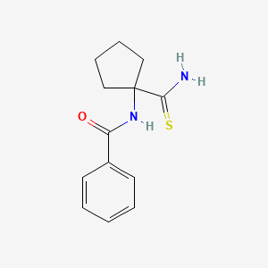 molecular formula C13H16N2OS B1525406 N-(1-carbamothioylcyclopentyl)benzamide CAS No. 1274493-24-1
