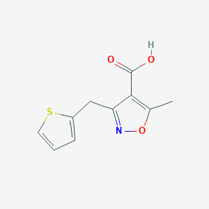 5-methyl-3-(thiophen-2-ylmethyl)-1,2-oxazole-4-carboxylic acid