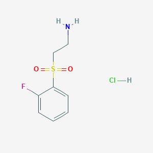 molecular formula C8H11ClFNO2S B1525408 2-(2-Fluorobenzenesulfonyl)ethan-1-amine hydrochloride CAS No. 1306605-34-4