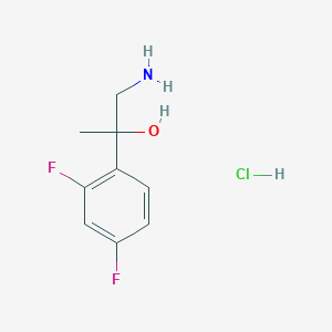 molecular formula C9H12ClF2NO B1525409 1-Amino-2-(2,4-difluorophenyl)propan-2-ol hydrochloride CAS No. 1306604-58-9