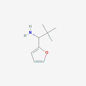 molecular formula C9H15NO B1525410 1-(Furan-2-yl)-2,2-dimethylpropan-1-amine CAS No. 331852-16-5