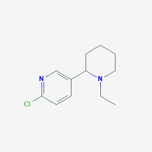 2-Chloro-5-(1-ethylpiperidin-2-yl)pyridine