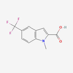 molecular formula C11H8F3NO2 B1525415 1-methyl-5-(trifluoromethyl)-1H-indole-2-carboxylic acid CAS No. 1257092-36-6