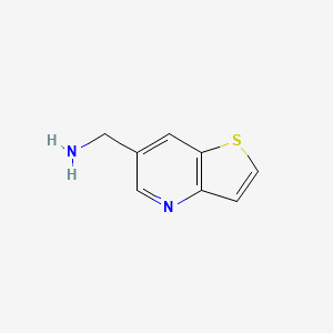 molecular formula C8H8N2S B1525416 噻吩并[3,2-b]吡啶-6-基甲胺 CAS No. 1306604-20-5