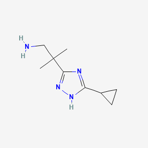 2-(5-cyclopropyl-1H-1,2,4-triazol-3-yl)-2-methylpropan-1-amine