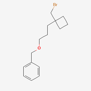 ({3-[1-(Bromomethyl)cyclobutyl]propoxy}methyl)benzene