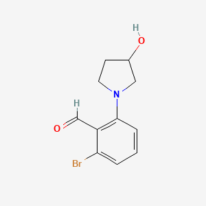 2-Bromo-6-(3-hydroxypyrrolidin-1-yl)benzaldehyde