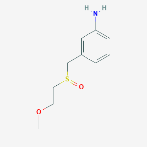 molecular formula C10H15NO2S B1525428 3-[(2-Methoxyethanesulfinyl)methyl]aniline CAS No. 1250234-02-6