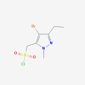 (4-bromo-3-ethyl-1-methyl-1H-pyrazol-5-yl)methanesulfonyl chloride