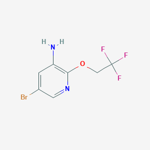 molecular formula C7H6BrF3N2O B1525433 5-Bromo-2-(2,2,2-trifluoroethoxy)pyridin-3-amine CAS No. 1249747-32-7