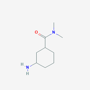 molecular formula C9H18N2O B1525434 3-amino-N,N-dimethylcyclohexane-1-carboxamide CAS No. 388630-74-8