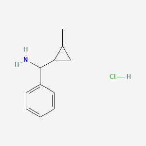 molecular formula C11H16ClN B1525435 (2-Methylcyclopropyl)(phenyl)methanamine hydrochloride CAS No. 1311317-34-6