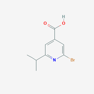 2-Bromo-6-(propan-2-yl)pyridine-4-carboxylic acid