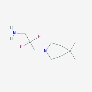 3-{6,6-Dimethyl-3-azabicyclo[3.1.0]hexan-3-yl}-2,2-difluoropropan-1-amine