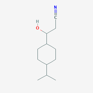 3-Hydroxy-3-[4-(propan-2-yl)cyclohexyl]propanenitrile