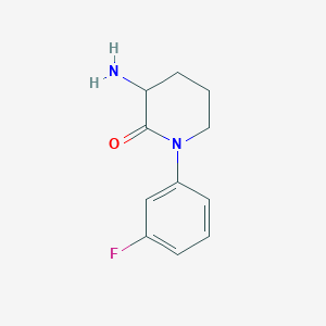 molecular formula C11H13FN2O B1525446 3-氨基-1-(3-氟苯基)哌啶-2-酮 CAS No. 1311313-90-2