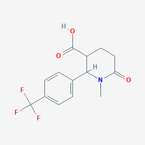 molecular formula C14H14F3NO3 B1525447 1-甲基-6-氧代-2-[4-(三氟甲基)苯基]哌啶-3-羧酸 CAS No. 1311316-32-1