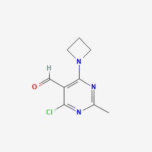 4-(Azetidin-1-yl)-6-chloro-2-methylpyrimidine-5-carbaldehyde