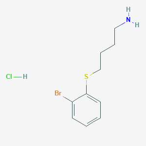 molecular formula C10H15BrClNS B1525451 1-[(4-氨基丁基)硫烷基]-2-溴苯盐酸盐 CAS No. 1311316-15-0