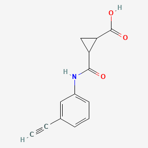 2-((3-Ethynylphenyl)carbamoyl)cyclopropane-1-carboxylic acid