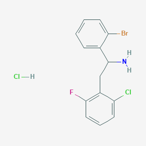 molecular formula C14H13BrCl2FN B1525455 盐酸1-(2-溴苯基)-2-(2-氯-6-氟苯基)乙胺 CAS No. 1354950-71-2