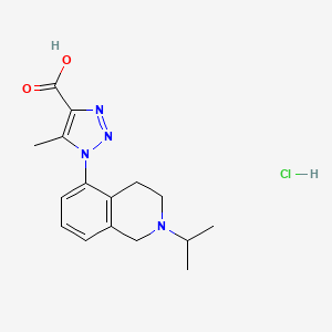 5-methyl-1-[2-(propan-2-yl)-1,2,3,4-tetrahydroisoquinolin-5-yl]-1H-1,2,3-triazole-4-carboxylic acid hydrochloride