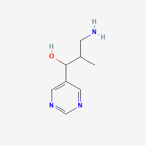 3-Amino-2-methyl-1-(pyrimidin-5-yl)propan-1-ol