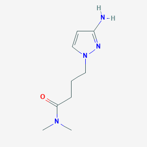 molecular formula C9H16N4O B1525460 4-(3-amino-1H-pirazol-1-il)-N,N-dimetilbutanamida CAS No. 1248272-40-3