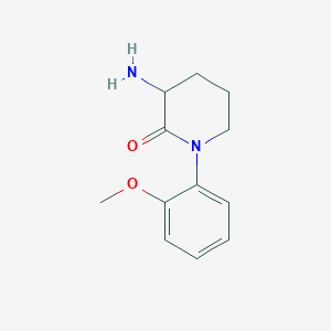 molecular formula C12H16N2O2 B1525464 3-氨基-1-(2-甲氧基苯基)哌啶-2-酮 CAS No. 1315365-06-0