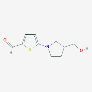 5-[3-(Hydroxymethyl)pyrrolidin-1-YL]thiophene-2-carbaldehyde