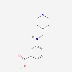 3-{[(1-Methylpiperidin-4-yl)methyl]amino}benzoic acid