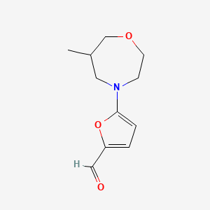 5-(6-Methyl-1,4-oxazepan-4-yl)furan-2-carbaldehyde