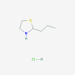 molecular formula C6H14ClNS B1525472 2-Propyl-1,3-thiazolidine hydrochloride CAS No. 823-03-0
