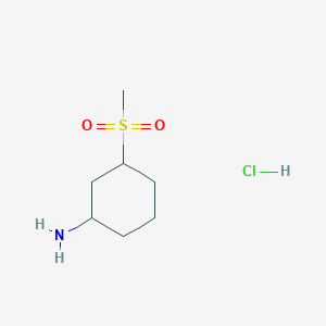 molecular formula C7H16ClNO2S B1525474 3-Methanesulfonylcyclohexan-1-amine hydrochloride CAS No. 1334147-71-5
