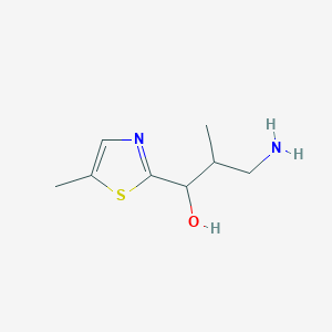 3-Amino-2-methyl-1-(5-methyl-1,3-thiazol-2-yl)propan-1-ol