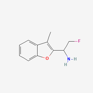 2-Fluoro-1-(3-methyl-1-benzofuran-2-yl)ethan-1-amine